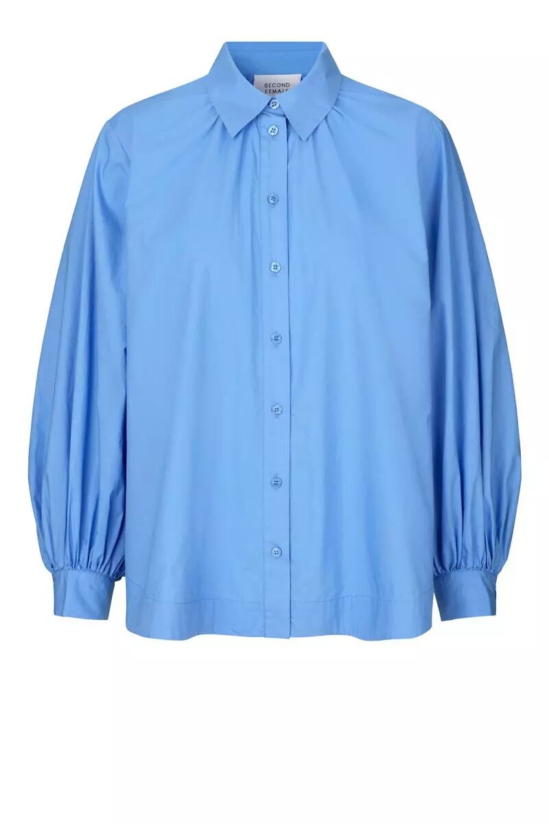 54854 Second Female Totema New Shirt Granada Sky Blau Bluse Hemd