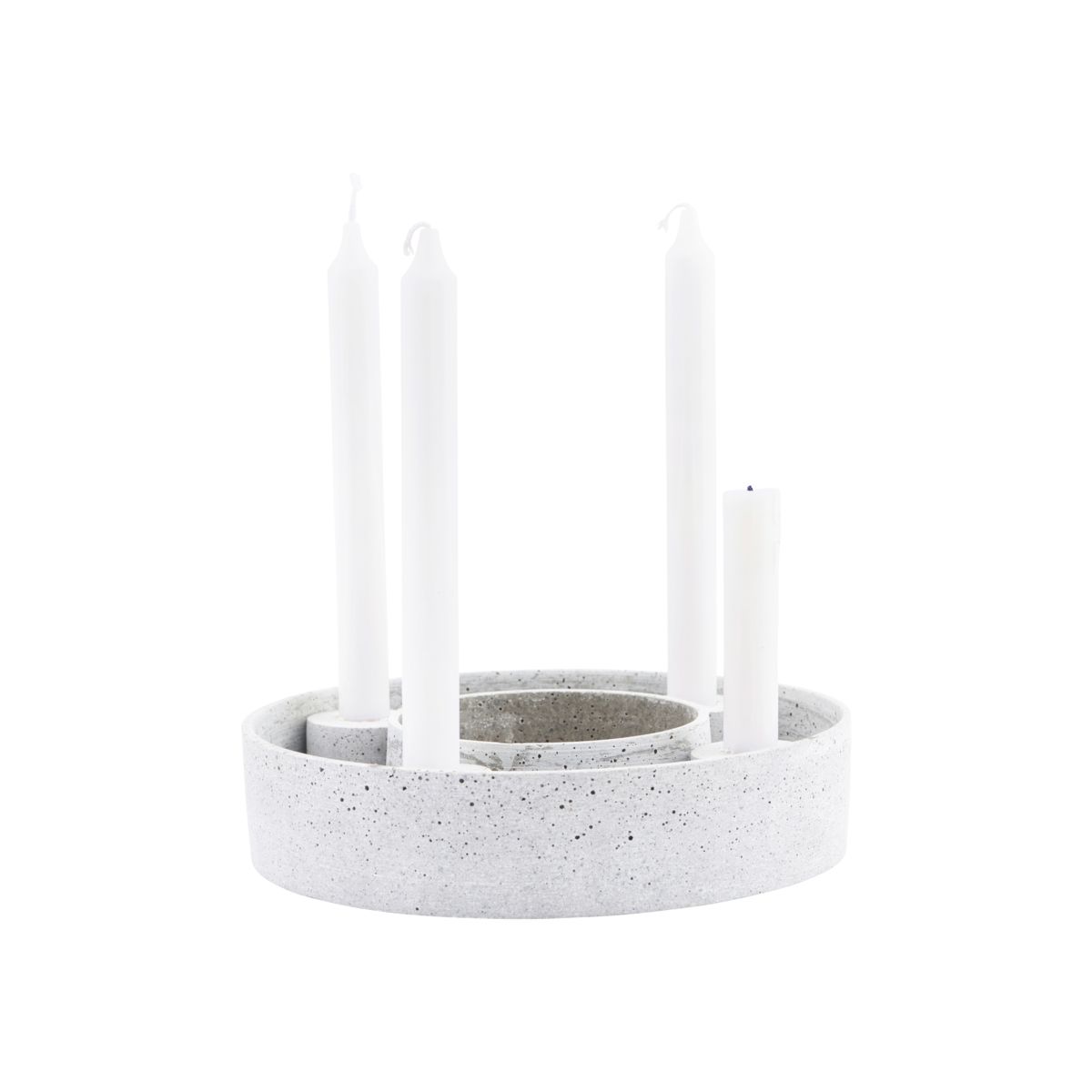 207871010 House Doctor Candle Stand Kerzenständer The Ring Grey Grau (1)