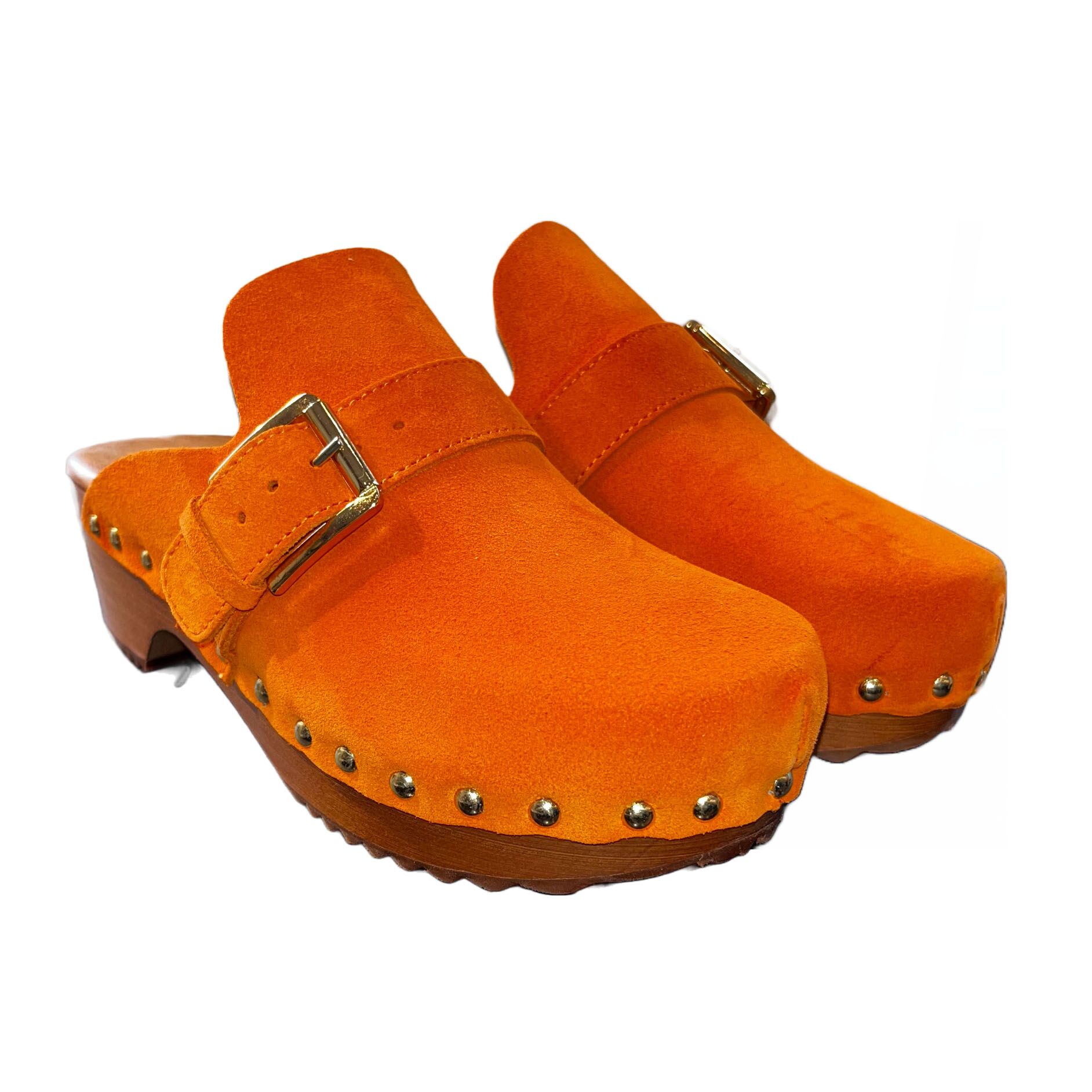 8695 Orange Arancio Clogs Sandy Shoes1