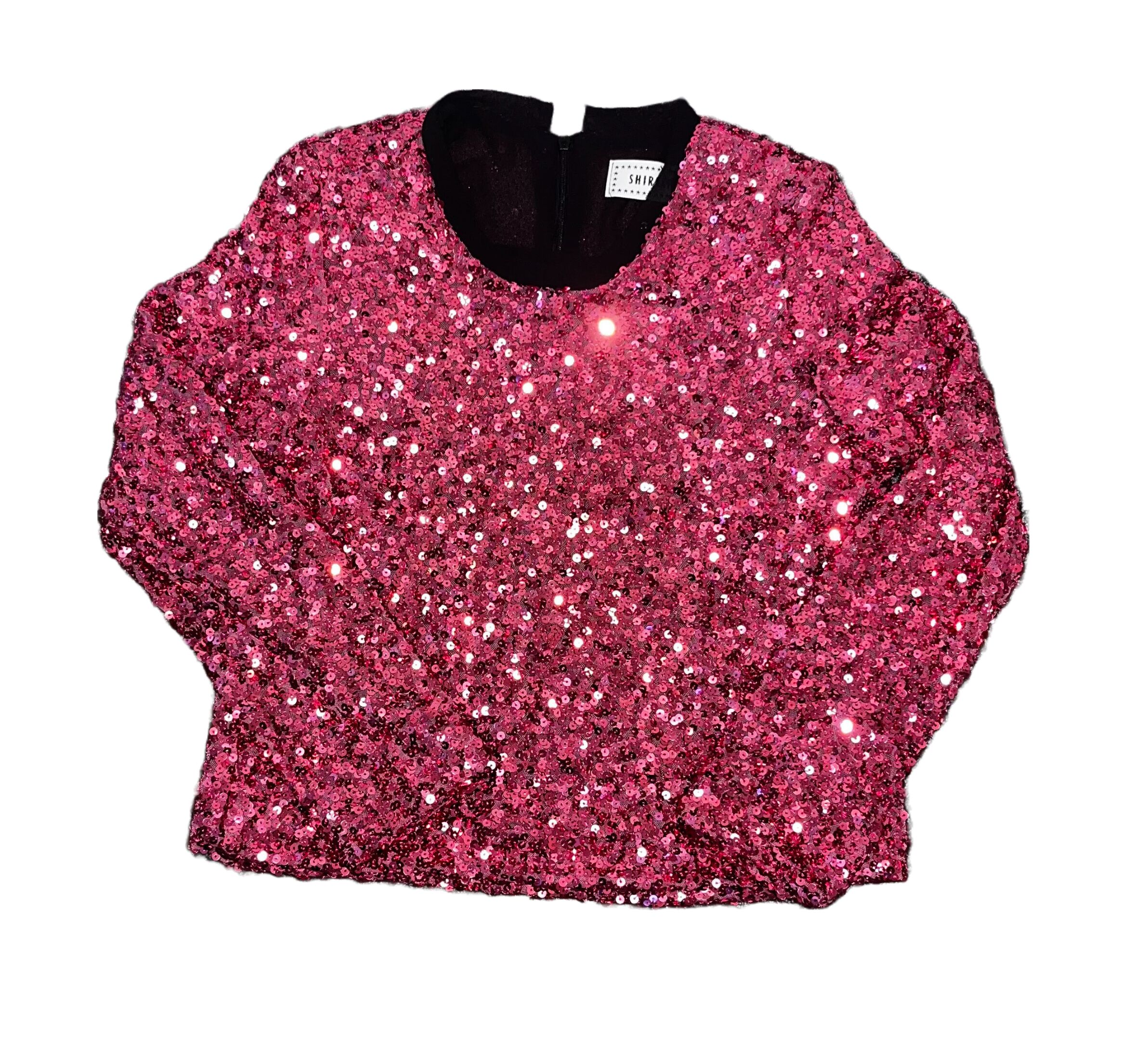 Shirtaporter Hemd Bluse Paillette Pink