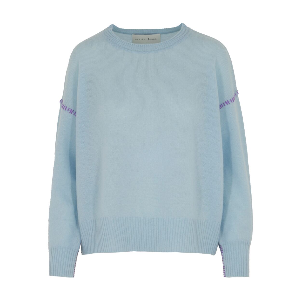 714002 Another Brand Pullover Kaschmir Sweater Sontrast Stitch (4)