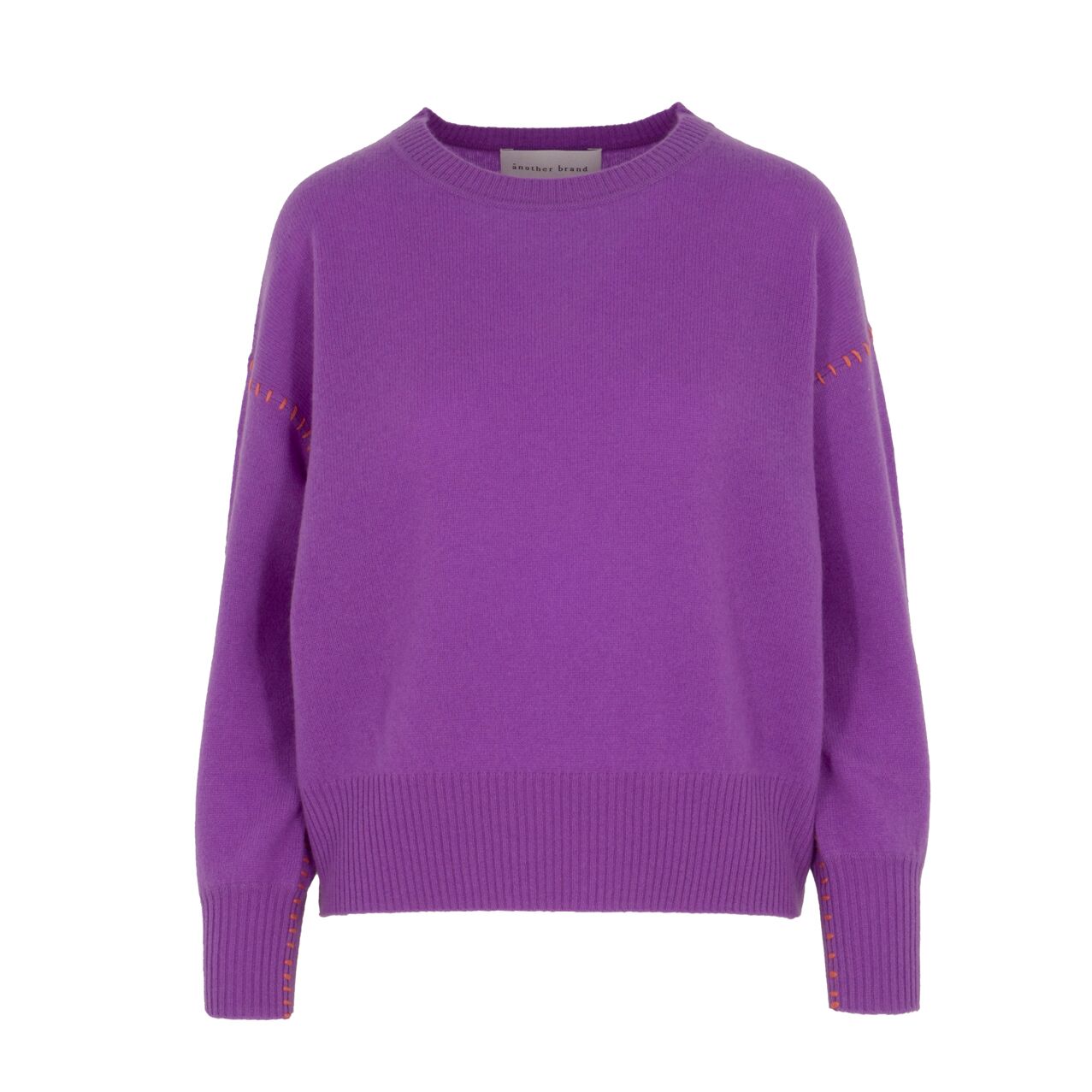 714002 Another Brand Pullover Kaschmir Sweater Sontrast Stitch (6)