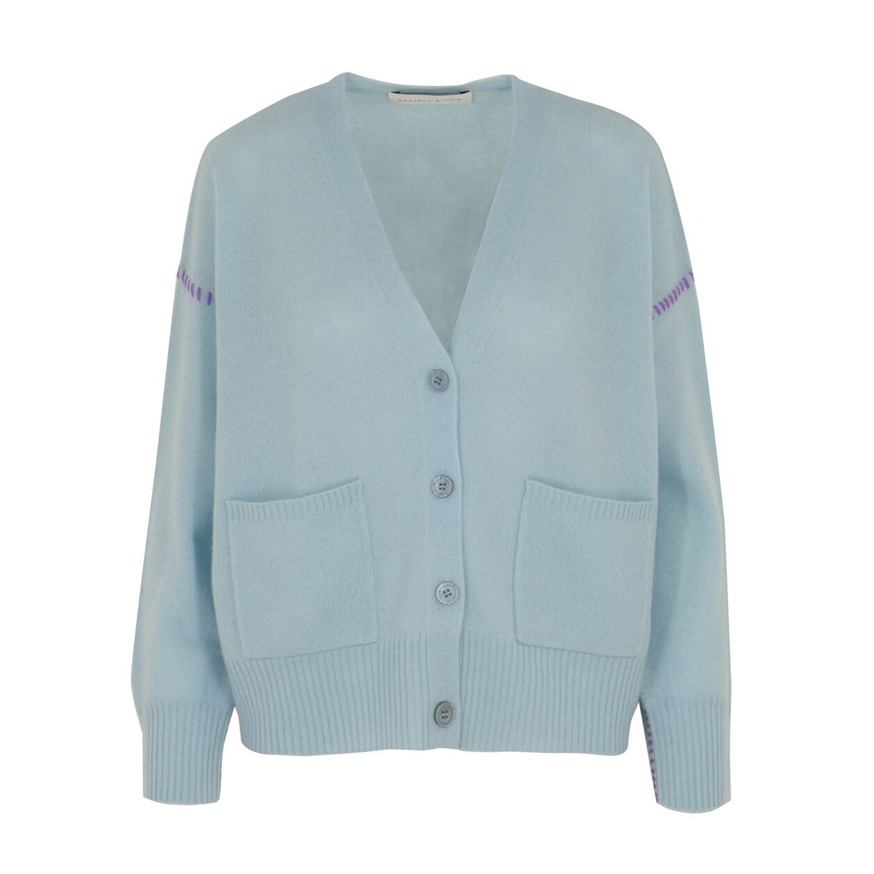 714003 Another Brand Contrast Stitch Cardigan(2)