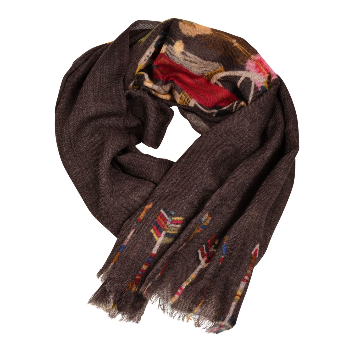 Storiatipic Schal Scarf Wollschal Wolle Traumfänger Reve Anthracite Anthrazit (2)