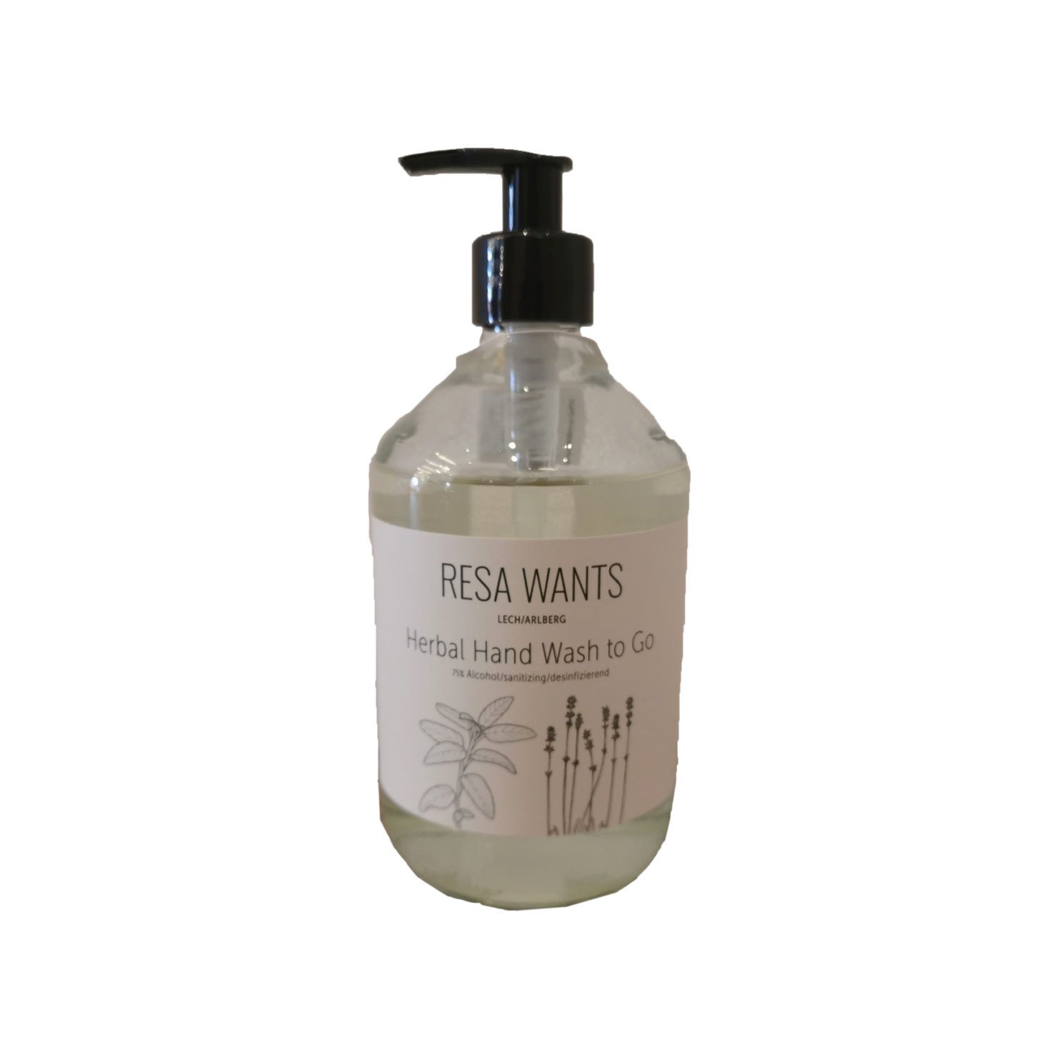 Resa Wants Herbal Hand Wash To Go 75 % Alcohol Sanitizing Desininfizierend A