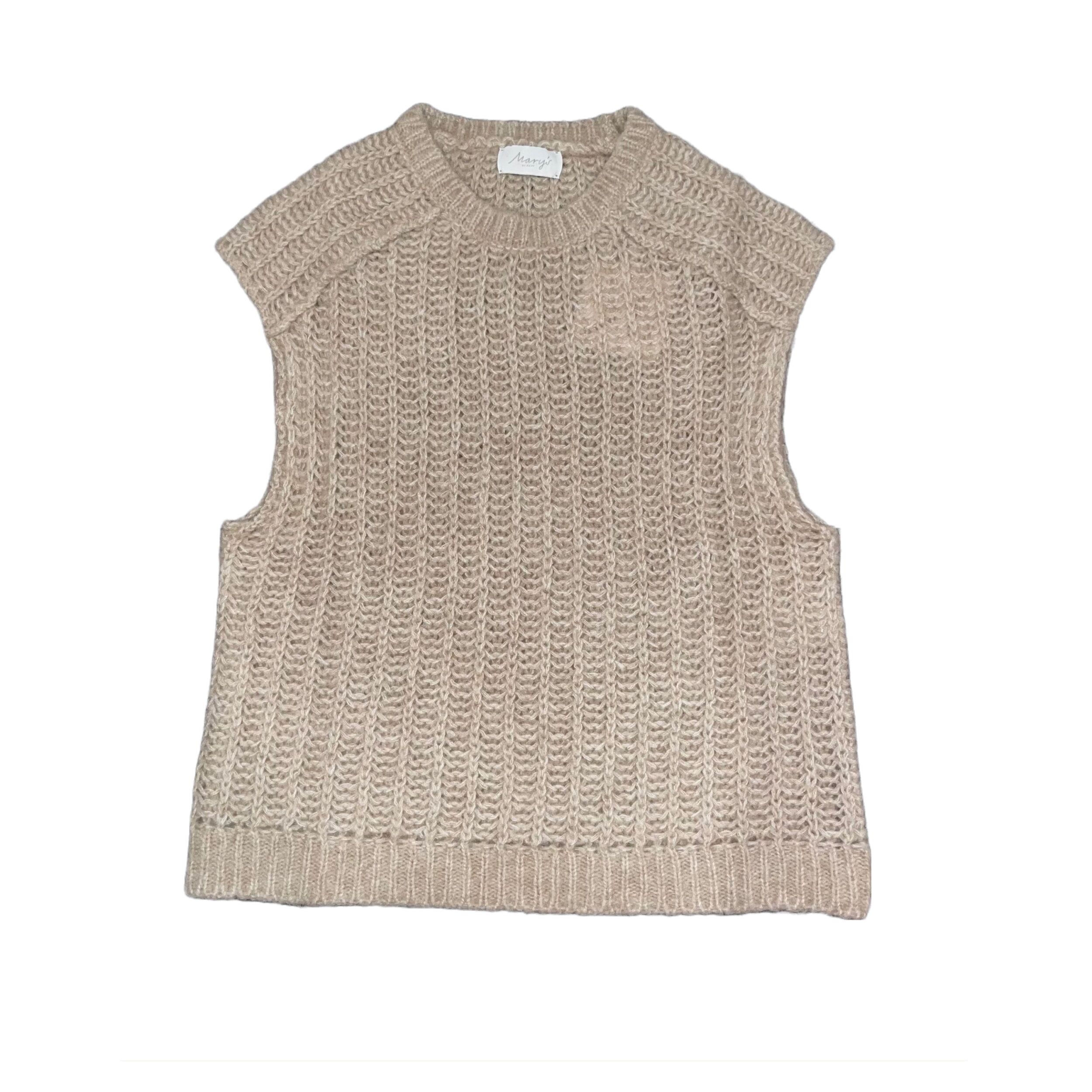 Marys Strick Knit Herbst Sand Beige Pullunder Philliss