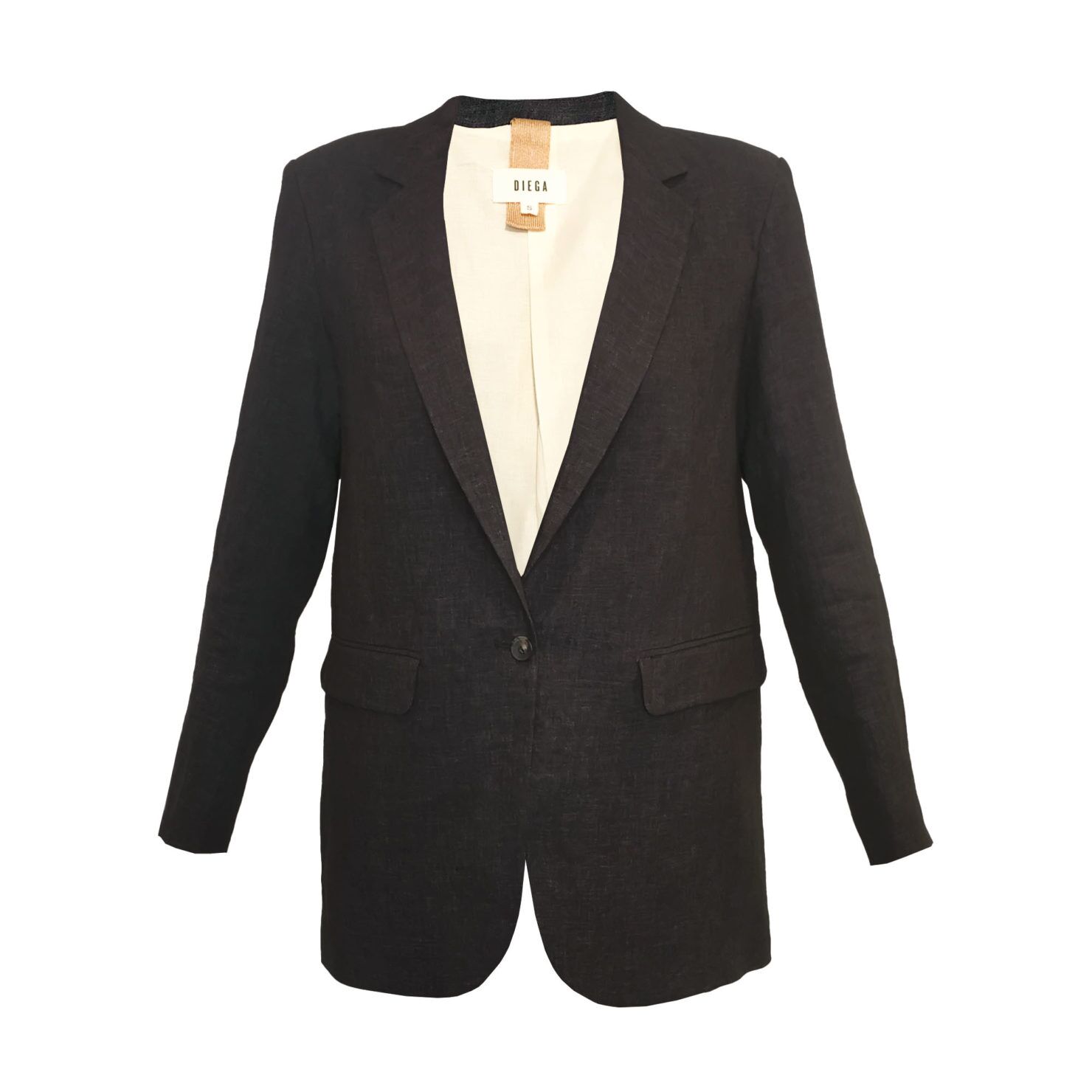 Diega Leinen Blazer Vizzo Schwarz (1)