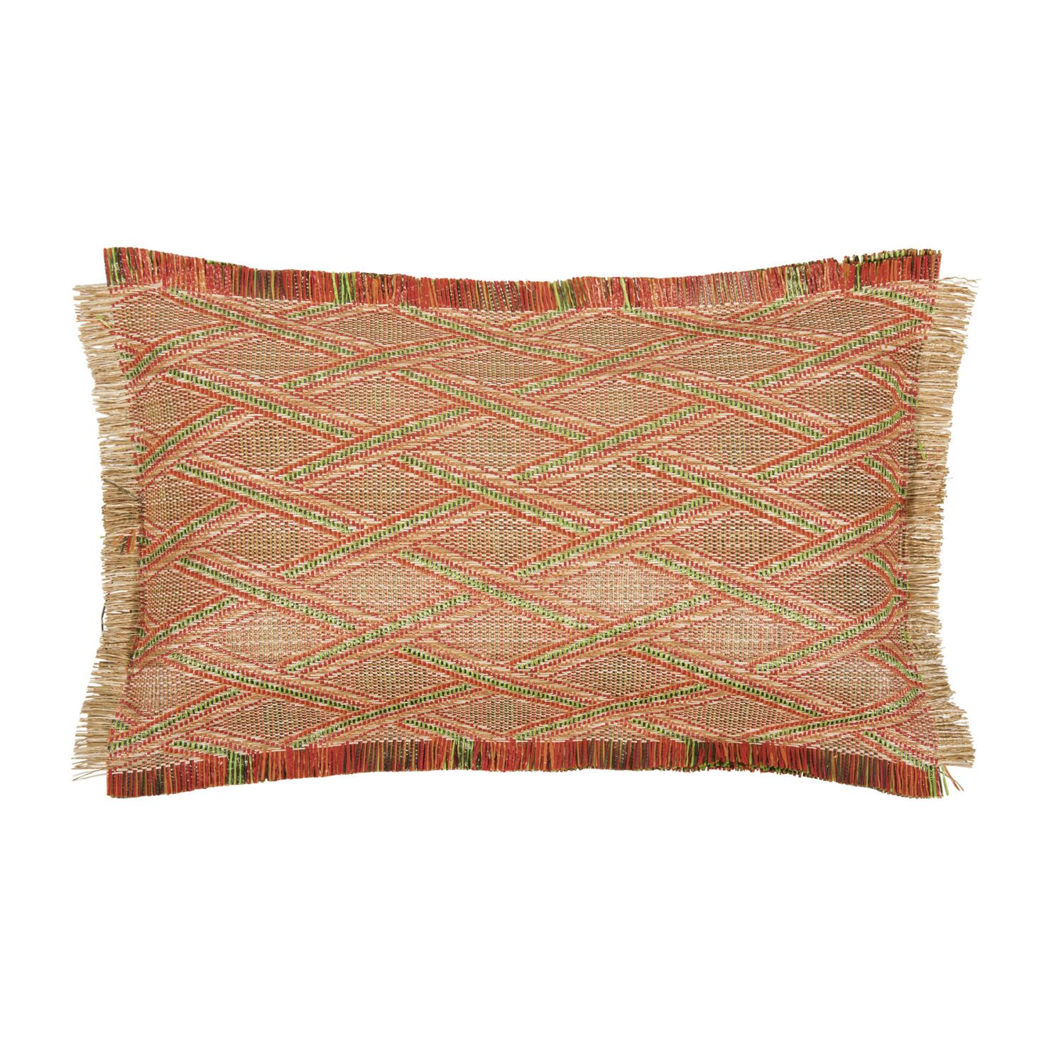 13623 Tulum Cushion Cover 30x50, Orange Green