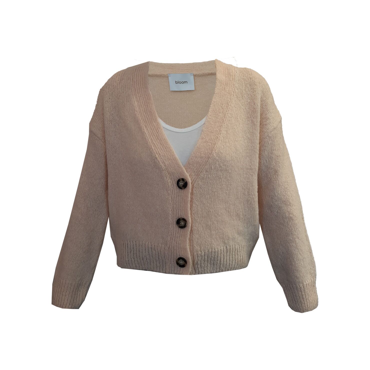 Bloom Short Boxy Cardigan 6304 Nude 1