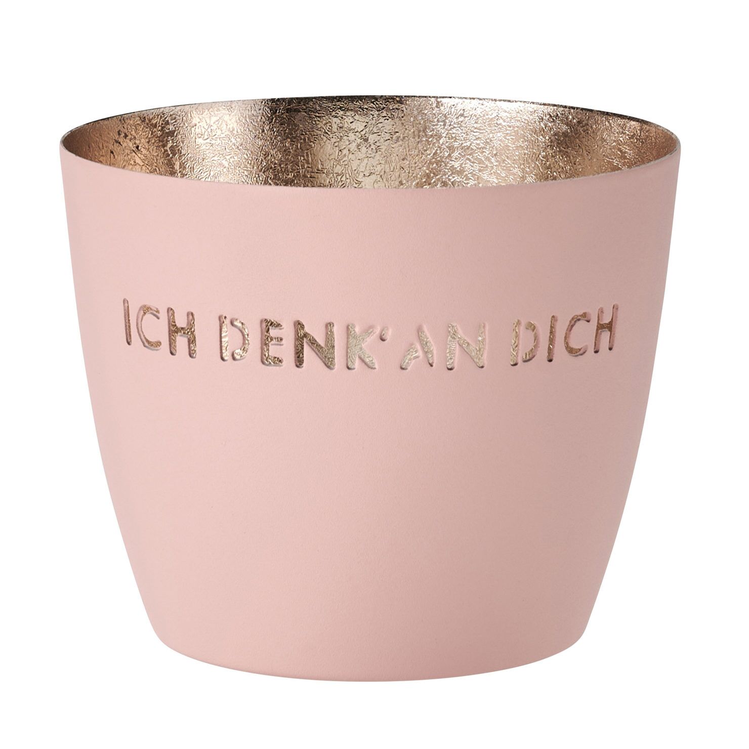 1064004062 Gift Company Madras Windlicht Ich Denk An Dich Blush Gold