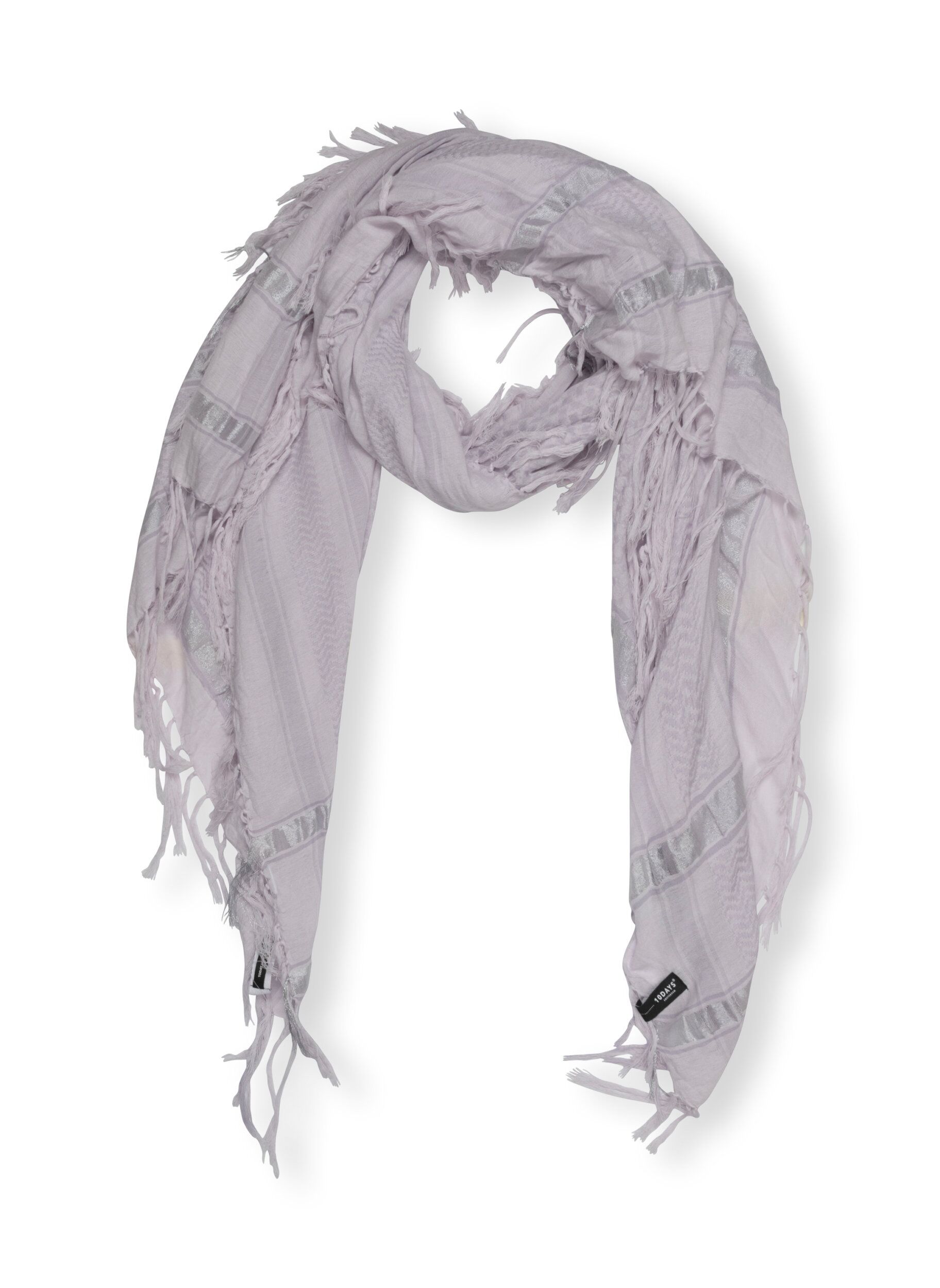 20 902 3201 1217 Scarf Check Light Lilac Amsterdam 10days Schal Lila (1)