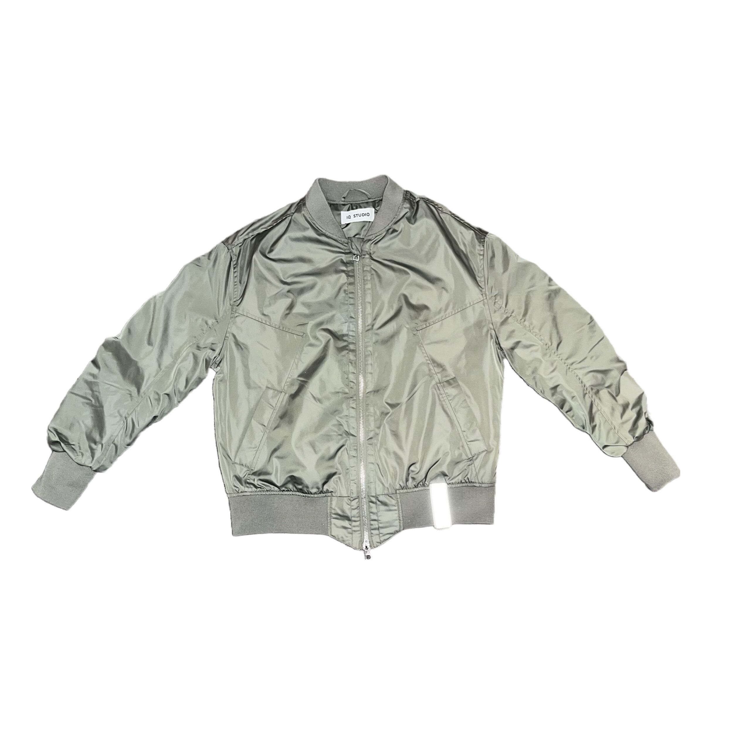 Iq Studio Babette Satin Bomber Jacke Sage