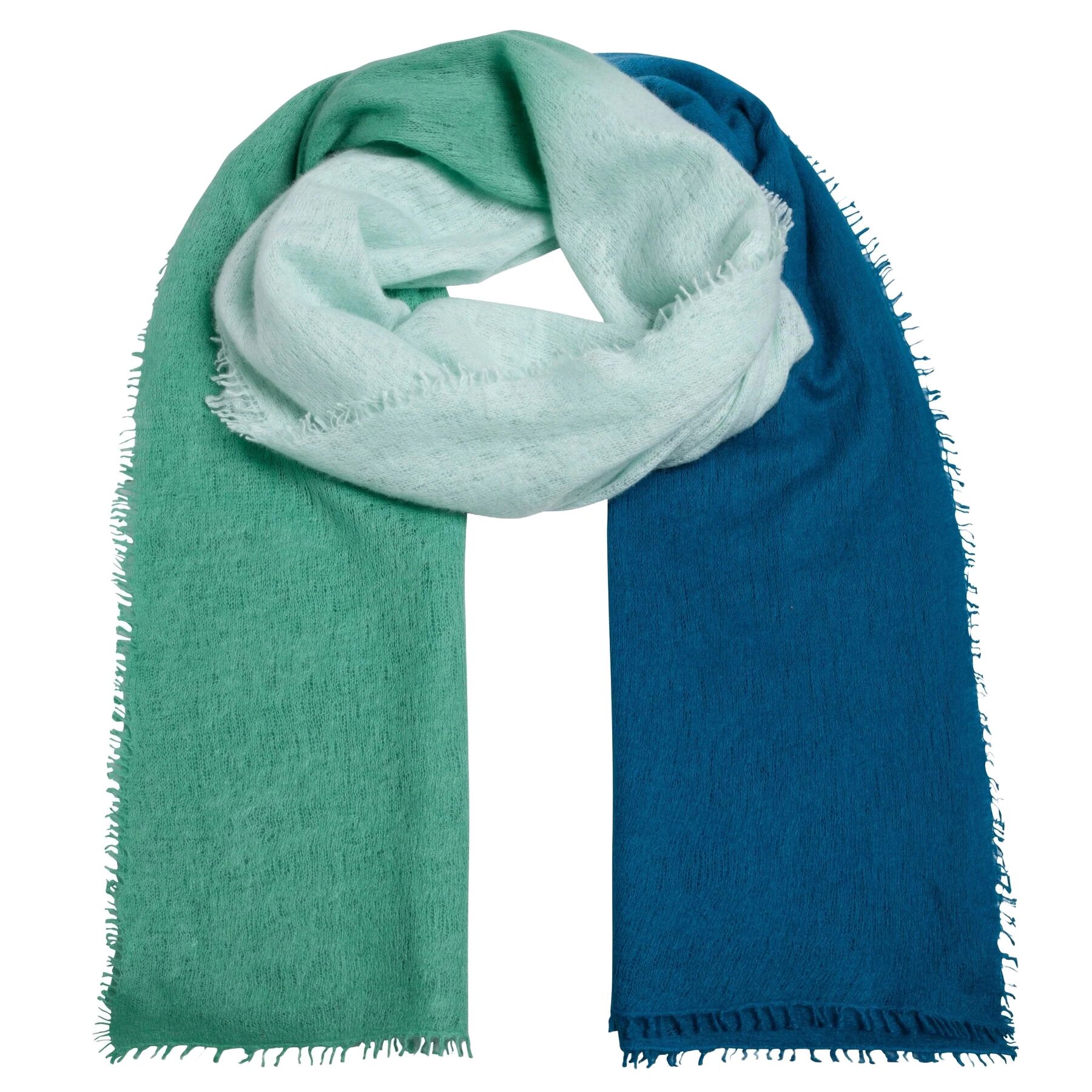 Cute Stuff Schal Scarf Kaschmir Cashmere Tabita Farbverlauf Happy Spruce Iris (1)