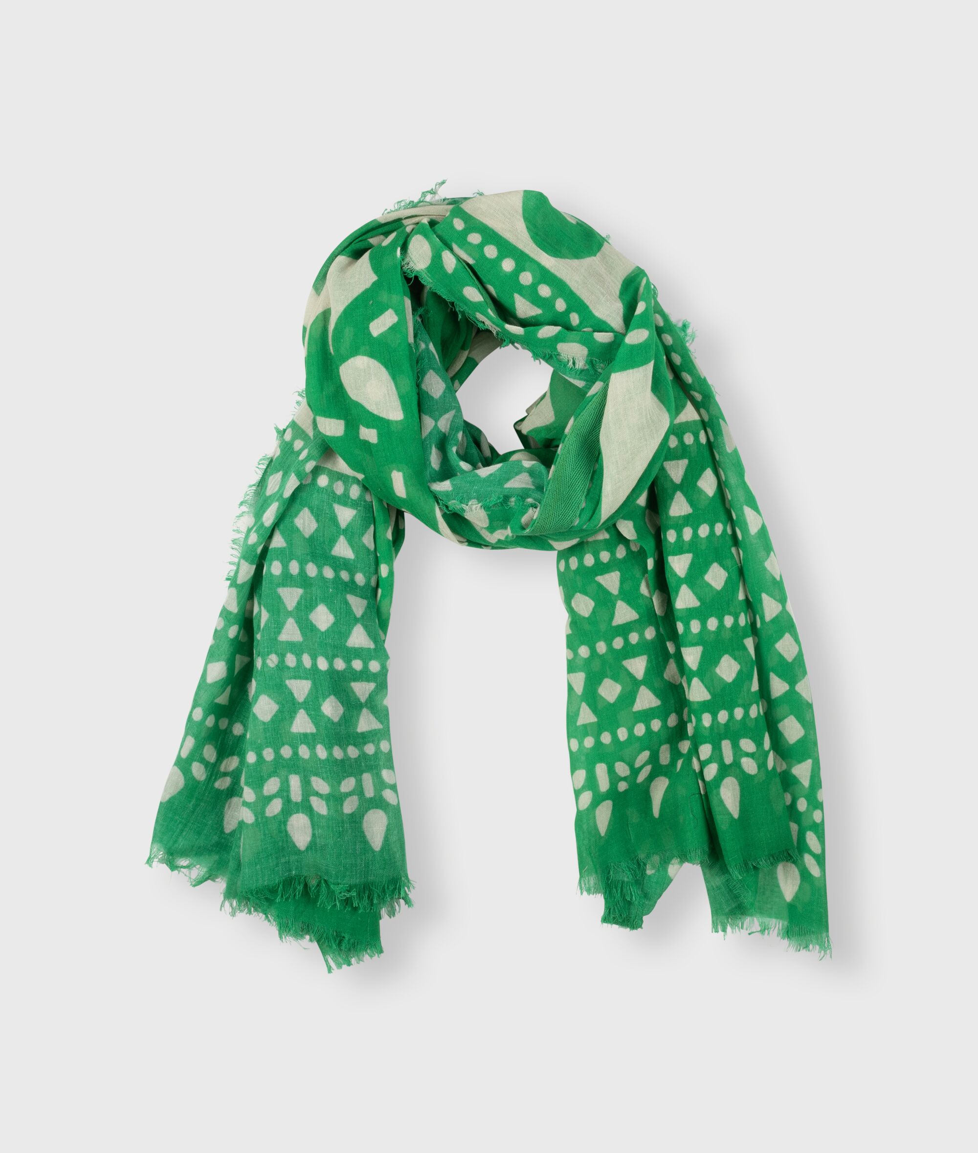 20 902 4201 10days Amsterdam Schal Scarf Batik Apple Green (1)