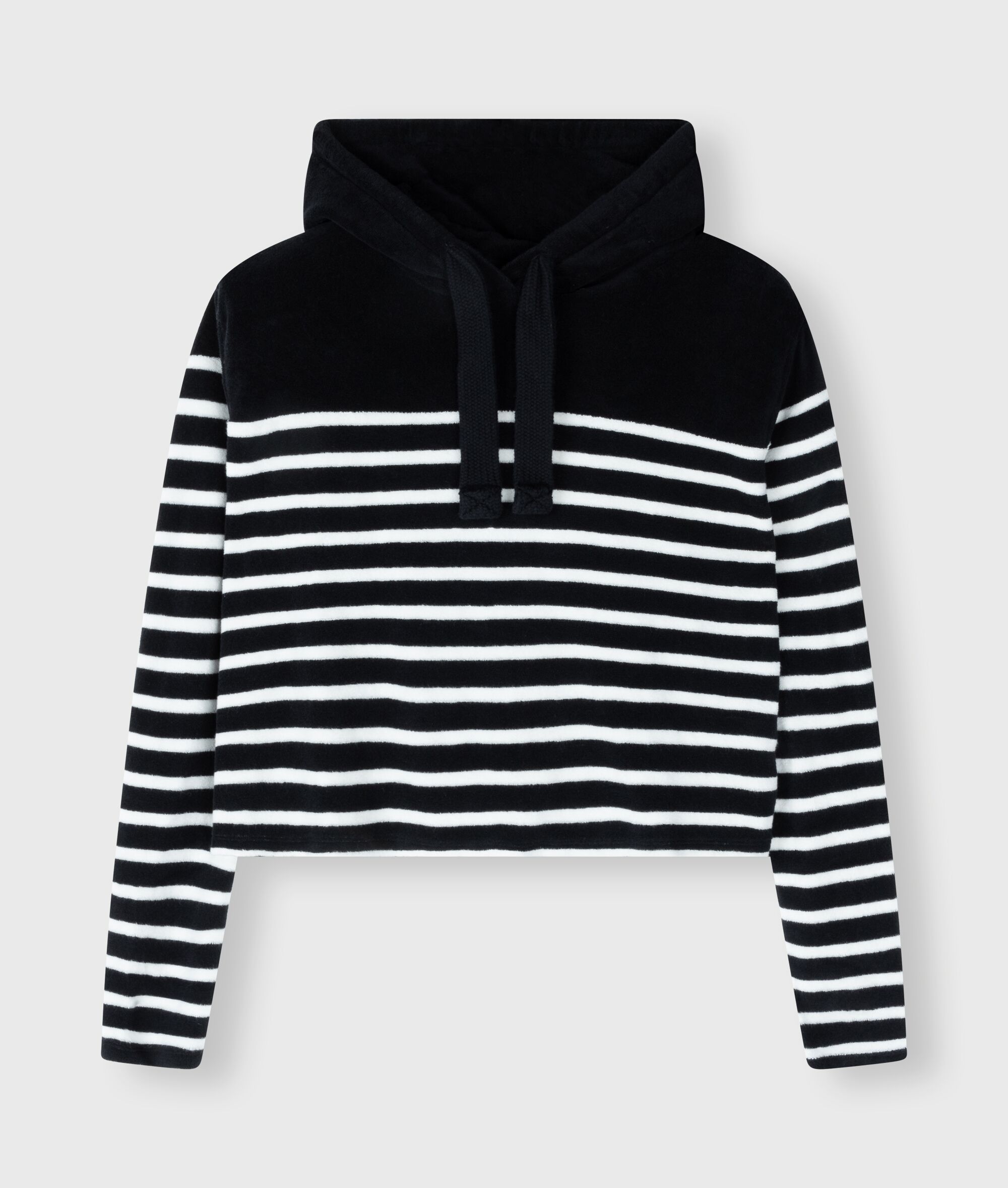 20 802 4202 3002 10days Amsterdam Terry Hoodie Stripes Black Ecru (2)