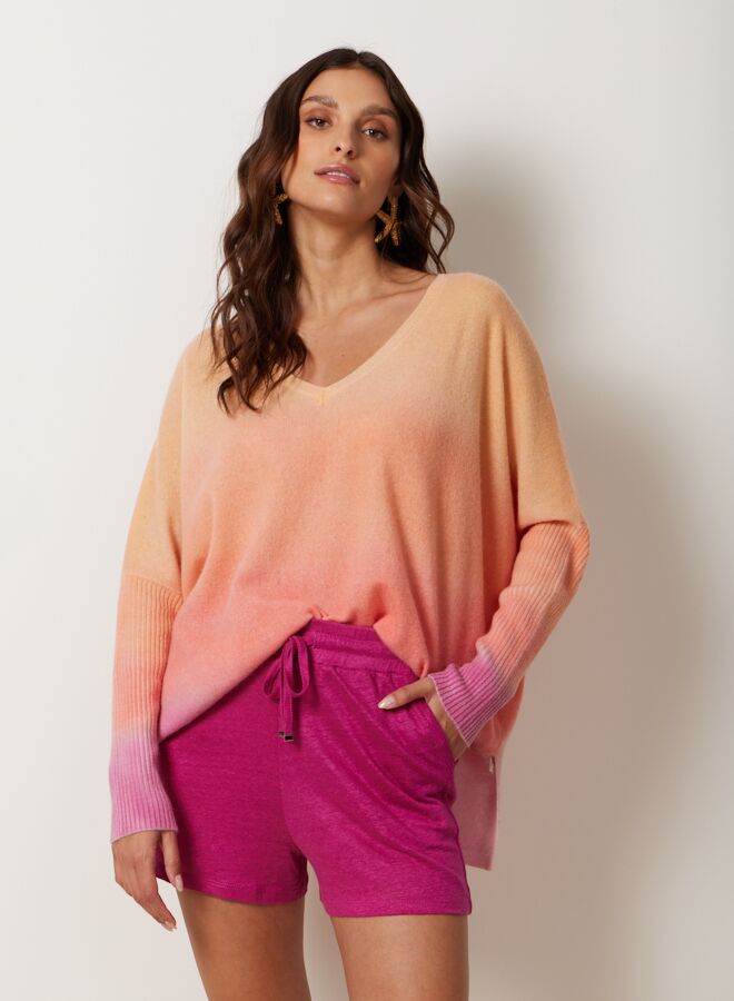 Notshy Patagonie Sunset Grape Kaschmir Cashmere Farbverlauf Pullover